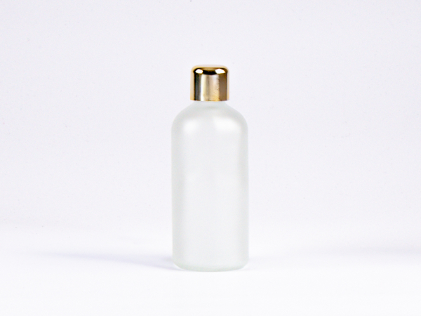 säuremattierte Flasche 100ml, mit Tropfmontur Gold